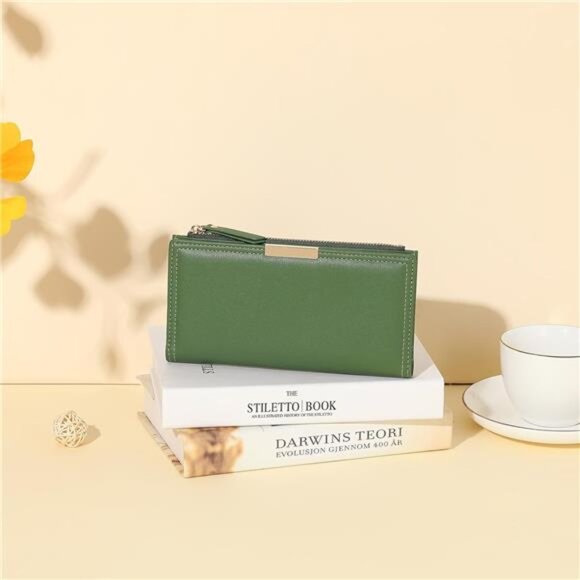 Women  Vegan Leather Large Capacity Green - Picture 1 of 7